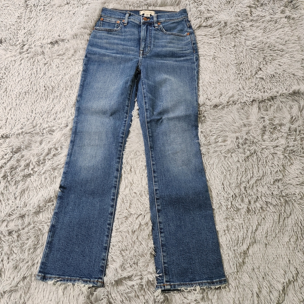 Madewell Medium Wash Slim Demi Boot Jeans